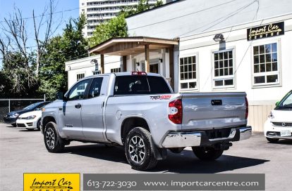 ImportCarCentre's tweet photo. Ready 4 work &amp; play!!  #OffRoad Pkg, 381hp&amp;401 ft lbs of torque, 9,900 towing prowess, bk. camera, clearance &amp; park sensors, heat seats, Bilstein shocks, 18" Off-Road alloys, fuel tank plates, 2015 #Toyota #Tundra Dbl Cab SR 5.7, 90kkms, $32,650+tax&amp;lic. #iccs #importcarcentre https://t.co/vEoRgZc8Ae