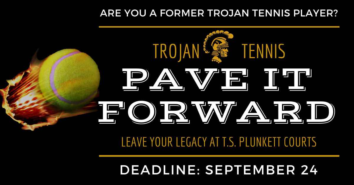Trojan_Sports's tweet photo. PAVE IT FORWARD|  Forever be a part of Carrollton Trojan Tennis! Buy your brick today! https://t.co/G4UTG5aIWo https://t.co/cCLl1uZia7