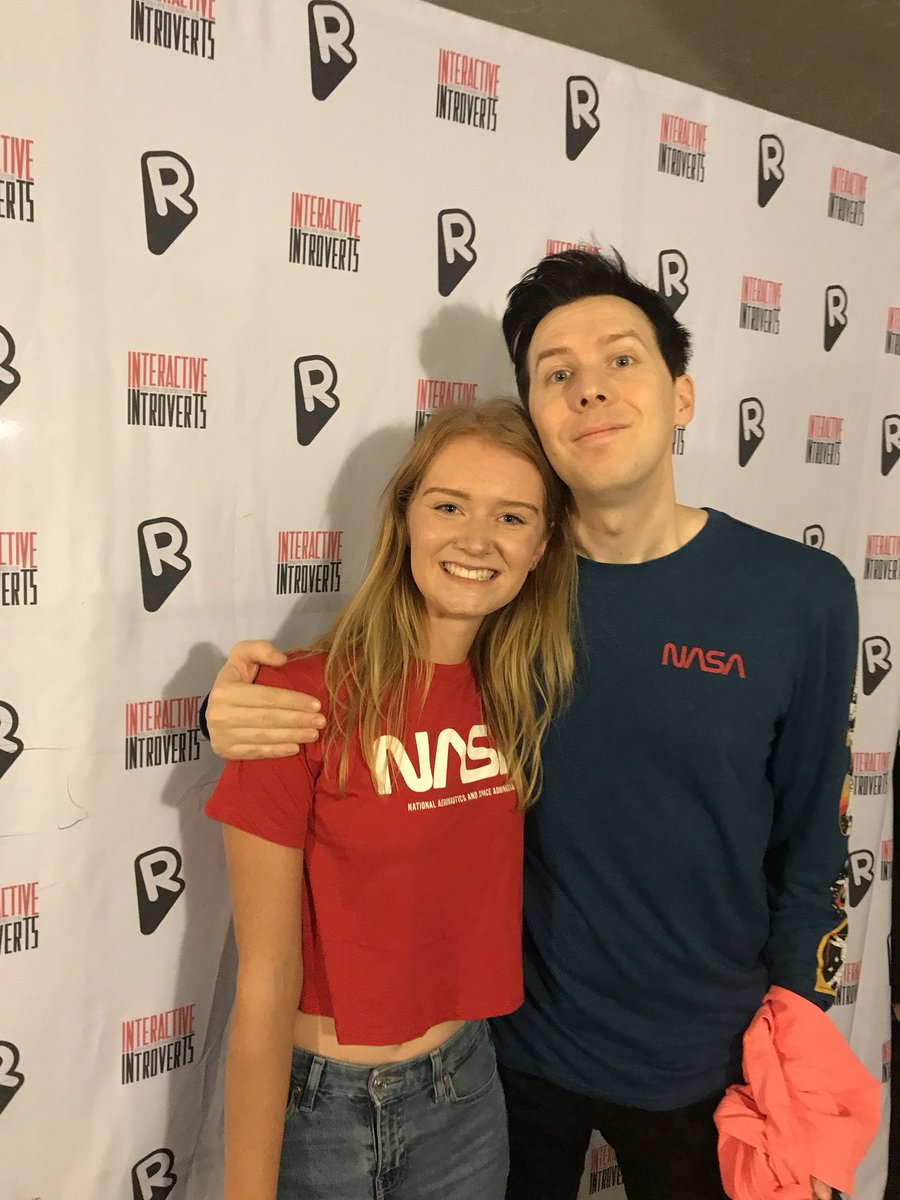 phangirls's tweet photo. me and phil both wearing nasa because great minds think alike 💫 @danielhowell @AmazingPhil https://t.co/Dsz4r1qix8