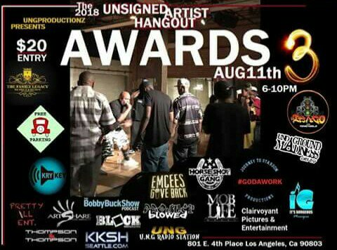 #LA Come Out Tonight & Shine On The #RedCarpet For The 2018 #UnsignedArtistHangoutAwards 6-10PM #HappyBirthdayHipHop @MsVerySexyLady @newwestorder @SHIGGTWEETS @CrookedIntriago @HORSESHOEGANG @djeclipse81 #LetsGo