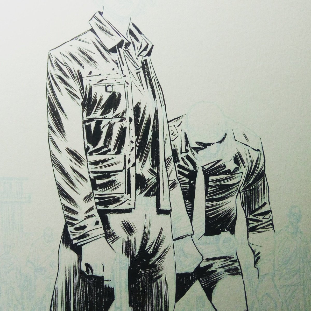 Inking a new cover... @ishmahab #johnarcudi #darkhorse #deadinside #cover #blackandwhite #specialedition #systemcomics #lindacaruso #detective #prison #prisonguards #sheriff #jacket #inks #serbianedition