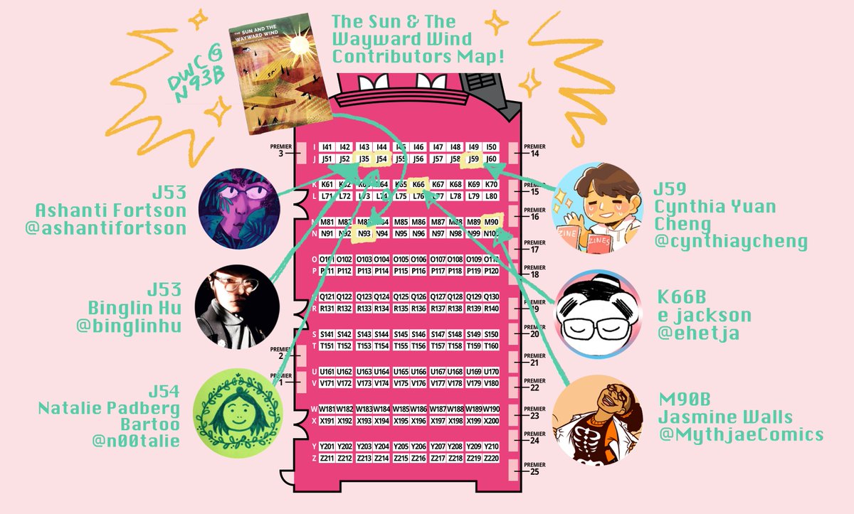 Dandy_Wine's tweet photo. Many of our contributors for S&amp;TWW will also be at #FlameCon!!!! Here is our map, say hello, buy a zine, get your copy of the S&amp;TWW signed by some really cool people!!! https://t.co/iVizHjHBwN