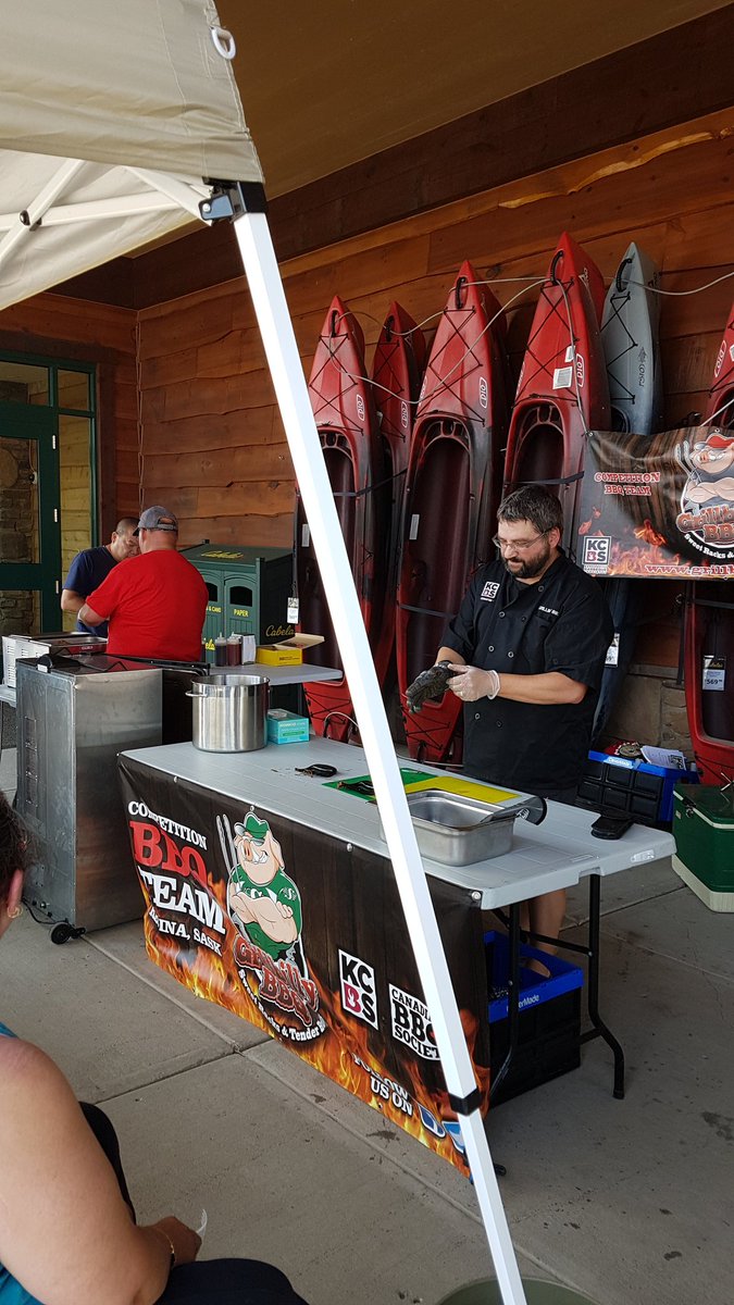 Come on down to the Regina Cabelas and sample some pulled beef prepared by local pitmaster <a href="/GrillBillyBBQ/">GrillBilly BBQ</a>. It's delicious....