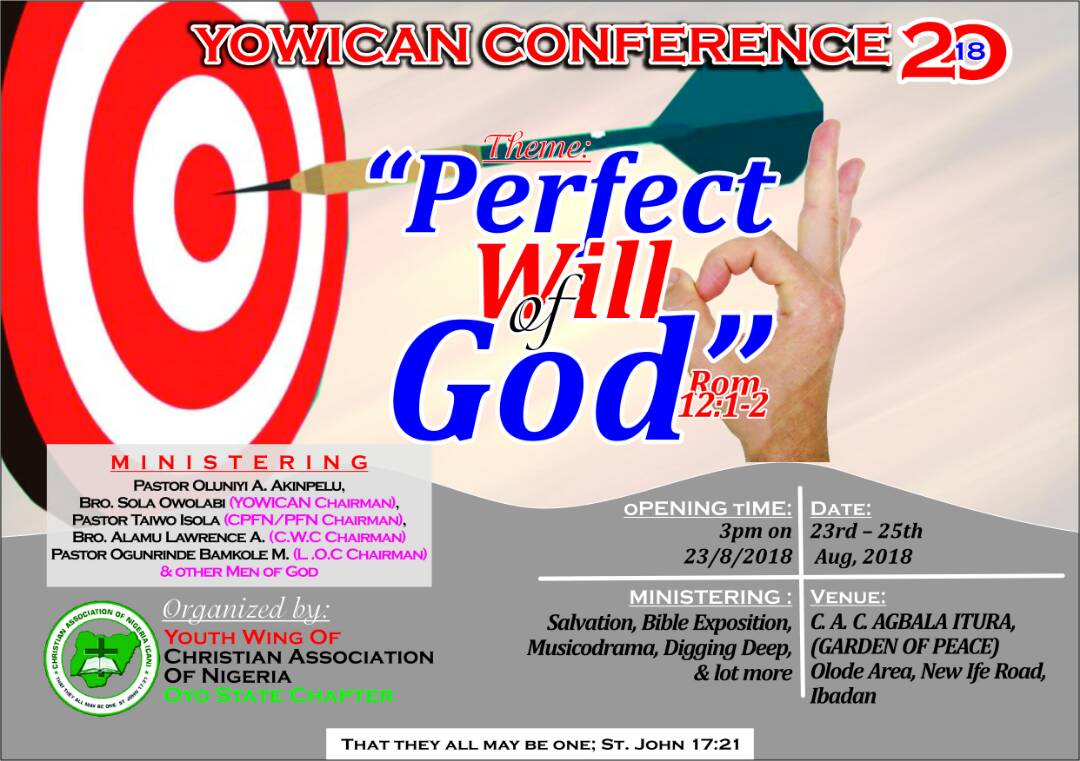 YouthOyo's tweet photo. #2018#
#OYOState#
# YOWICAN CONFERENCE#
is less than 12days to come.
start Preparing https://t.co/YyMXFcbimr