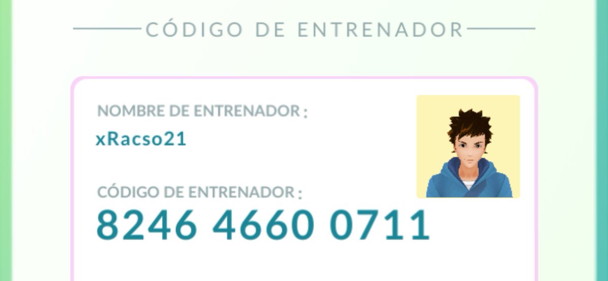 1mapachegamer's tweet image. 8246 4660 0711 #PokemonGo #Friendship #Amiguitos xd