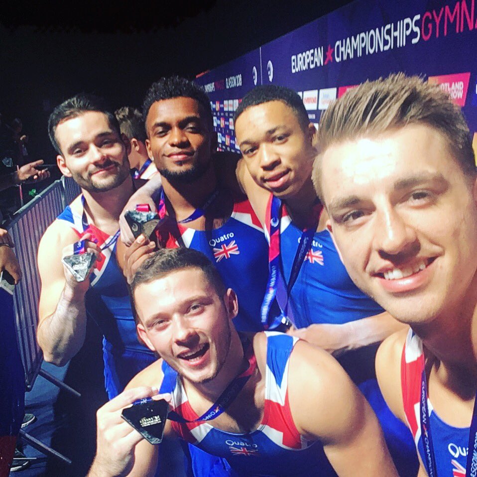 BritGymnastics's tweet photo. Great job team @maxwhitlock1 @domcunningham @Joefrasergb @_JamesrHall @TullochCourtney 🇬🇧🙌🥈

#Glasgow2018 https://t.co/CZWtT4i4JN