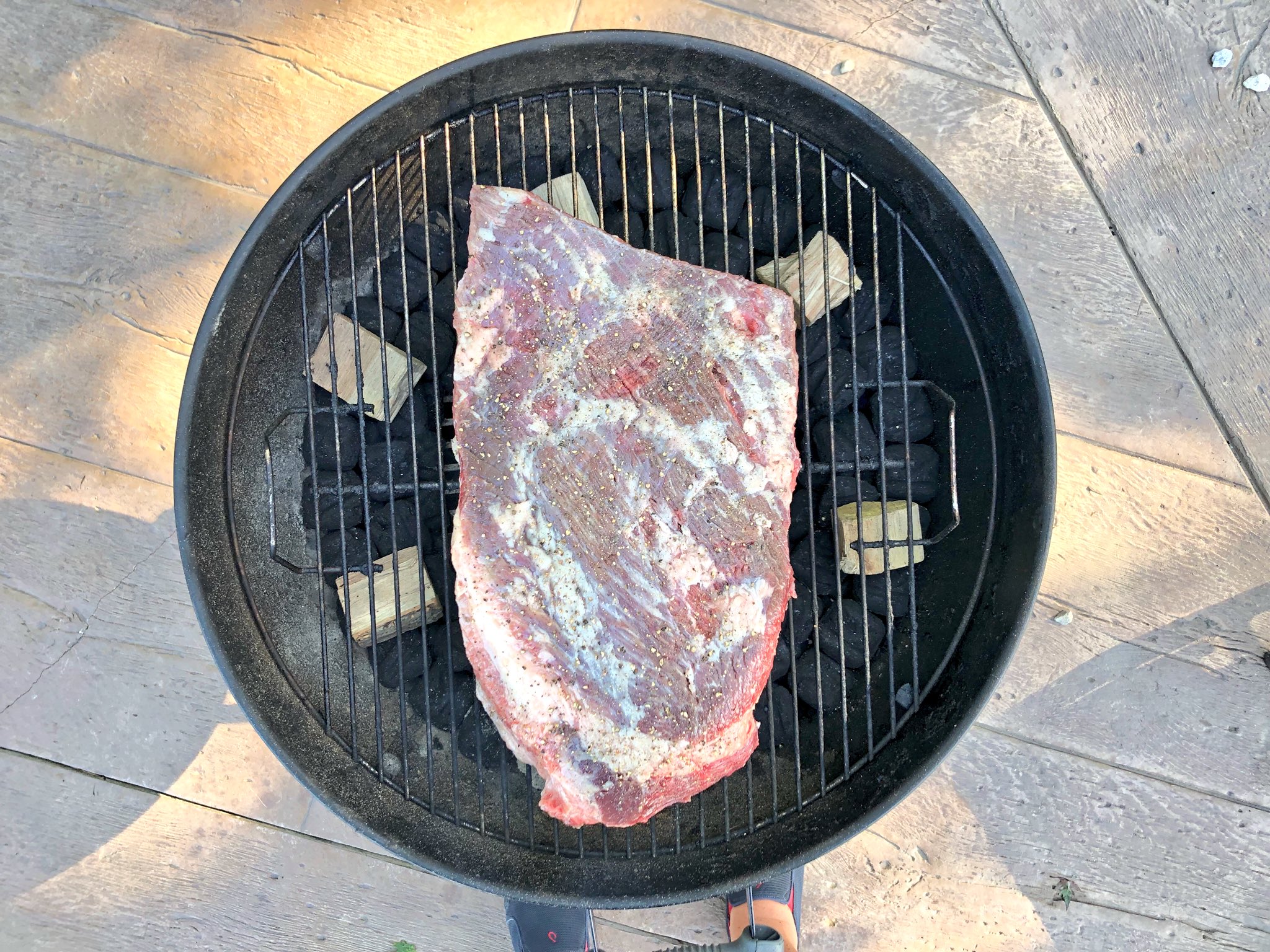 Daniel Vaughn on X Well Cook s Country let s give this Weber Kettle smoked brisket recipe a whirl. Got a head start with a snakeriverfarms brisket that should keep from drying out. fatsidedown