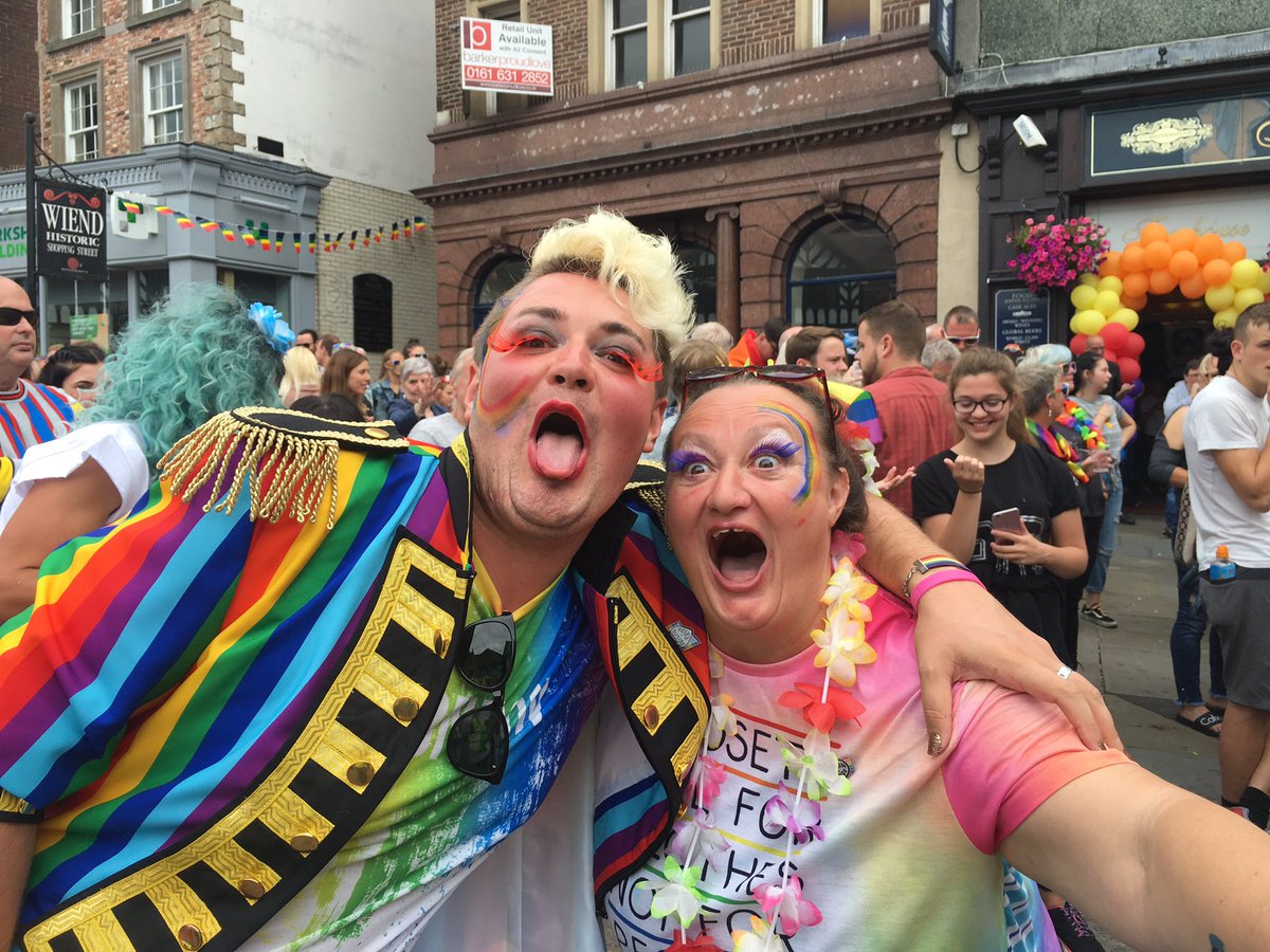 Just some of the people who've been enjoying #wiganpride18 today!