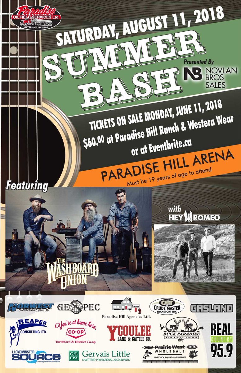 Today’s the day. <a href="/washboardunion/">The Washboard Union</a>  &amp; <a href="/heyromeo/">Hey Romeo</a> at Summer Bash #9.