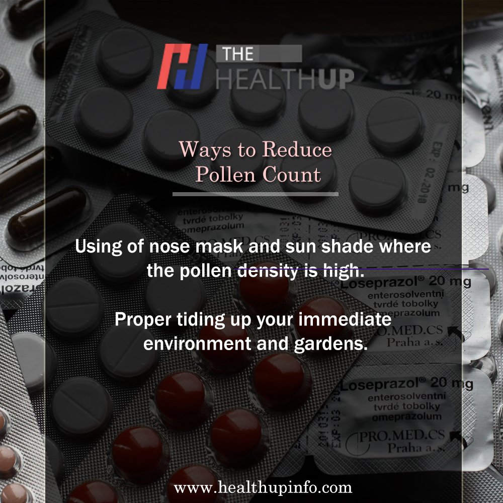 GPStrategist's tweet image. Ways to Reduce Pollen Count:

Using of nose mask and sun shade where the pollen density is high.
Proper tiding up your immediate environment and gardens.

#Healthupinfo #ScientificArticles #MedicalArticles #ArticlesHub #HealthUpdates #SkinCareTips #HealthandWellness