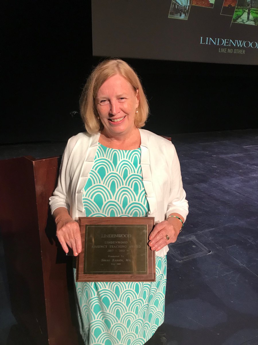 Travelingtchr's tweet photo. Congratulations to Mrs. Sue Royals-LU Adjunct Instructor of the Year! ⁦@LindenwoodU⁩ ⁦@LindenwoodSoE⁩ https://t.co/59TPReYR8l