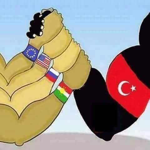 Güzelce bir o kadarda anlamlı karikatür.

Bin 400 yıldır aynı senaryo..

Yedi düvel ile çarpışıyoruz.

Rabbim yâr ve yardımcımız olsun.