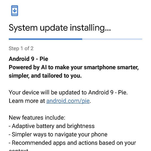 petersonjeffrey's tweet image. One of the many things I love about my #pixel2xl is getting updates quickly right from @google We know pie &amp;gt; cake! #lovepie #googlepixel ift.tt/2vz3ArI