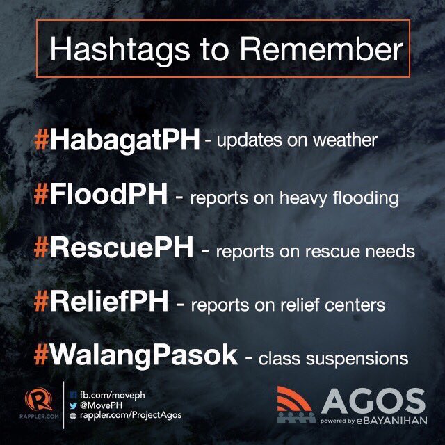 Please use the HT #RescuePH to help government officials and rescue teams find tweets faster. 

Stay safe, everyone.