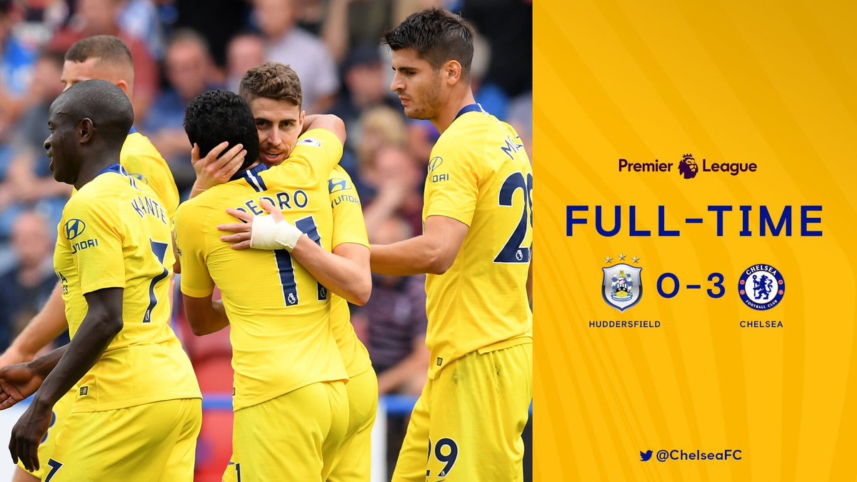 Full time Huddersfield vs Chelsea , debut manis pemain baru dan pelatih baru dilaga pembuka <a href="/ChelseaFC/">Chelsea FC</a> di PL, 3 point!!!