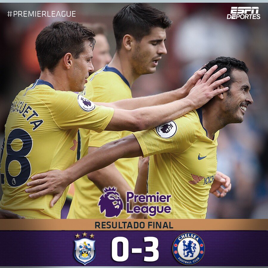 Se asemeja Nublado Casarse ESPN Deportes on Twitter: "El Chelsea derrotó al Huddersfield sin problemas  0-3 en la primera jornada de la Premier League. Otros resultados  Bournemouth vs Cardiff City 2-0 Fulham vs Crystal Palace 0-2
