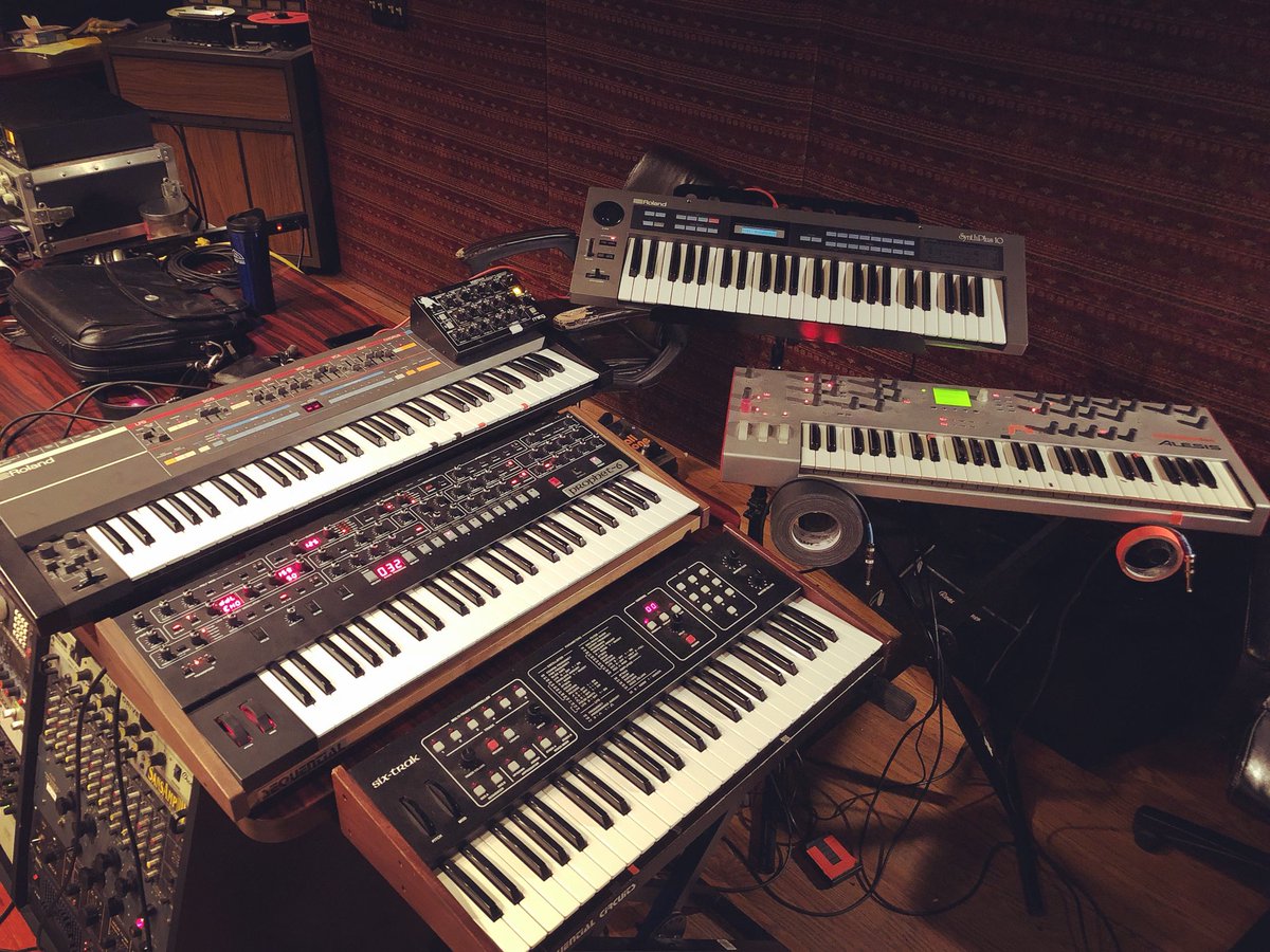 voyag3rband's tweet photo. Getting a lot of work done today! #voyag3r #tempermill #recording #synths #newalbum https://t.co/PIAeUHaHz4