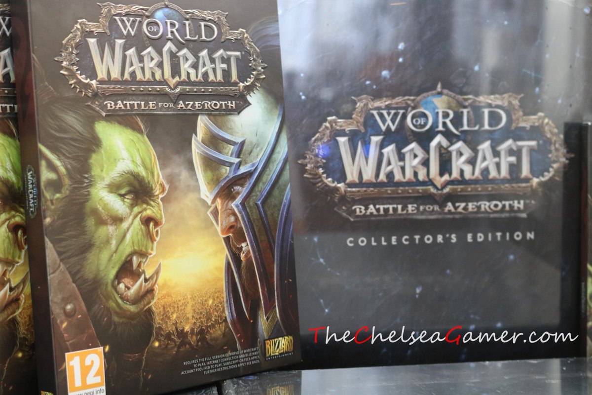 TheChelseaGamer's tweet photo. World of Warcraft®: Battle for Azeroth™ - Out Tuesday 14th August!
Grab your Collectors Edition from us - https://t.co/ixMwmASeyW
#TCG #WOW #Azeroth #blizzard #OutTuesday https://t.co/0k2EsUHvp4