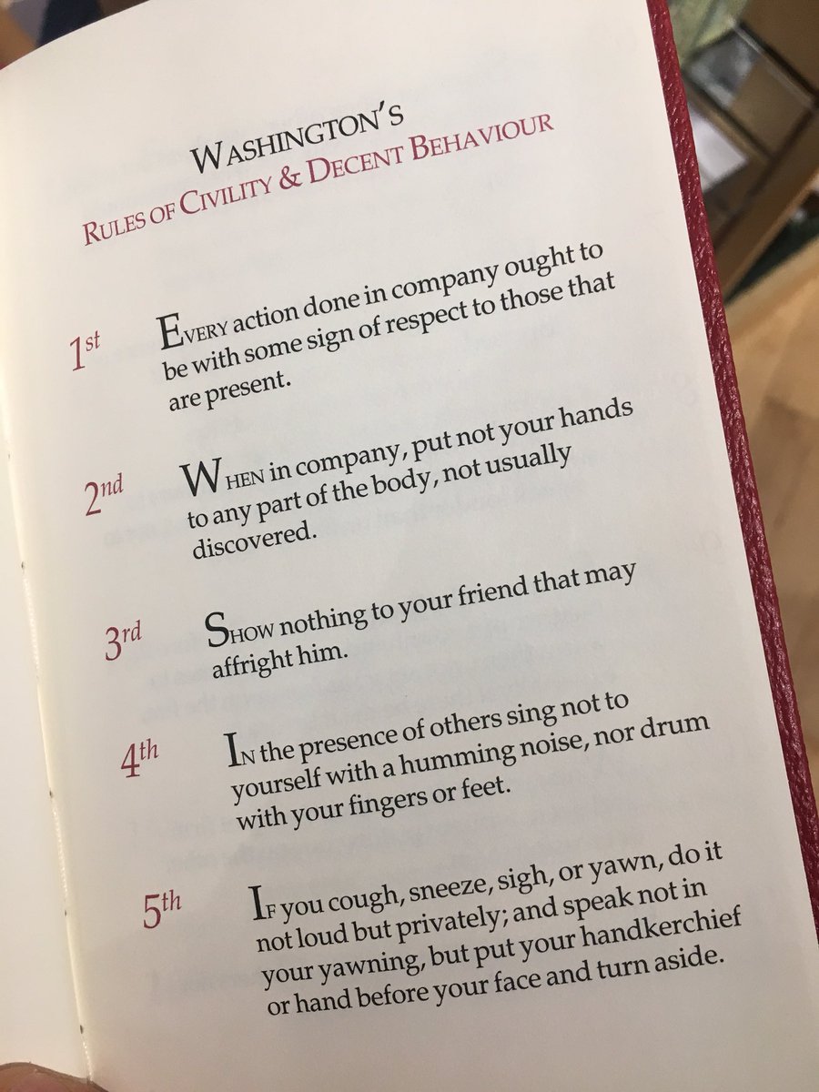 Amanda Renteria On Twitter Page 1 Of George Washington S Rule Of Civility Decent Behavior