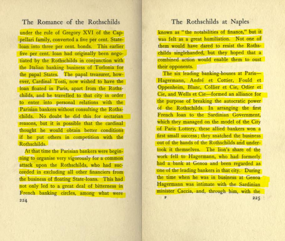 Q1021 "1832 Rothschild loan to the Holy See."P = Payseur?The Rothschilds, after a $ battle, funded the Vatican along with the many un-named Parisian bankers. We believe that the  #Payseurs were indeed one of those banker families.  https://archive.org/details/romanceofrothsch00balluoft @POTUS  #WWG1WWA  #QAnon