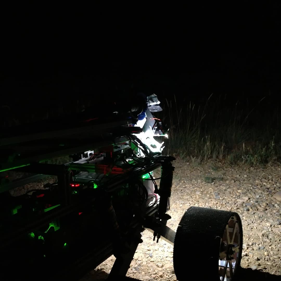 CUSpaceRobotics's tweet image. With a 1:45am start time, we completed the Search and Rescue Task under the darkness of night. Our new LED headlights helped shine the way!