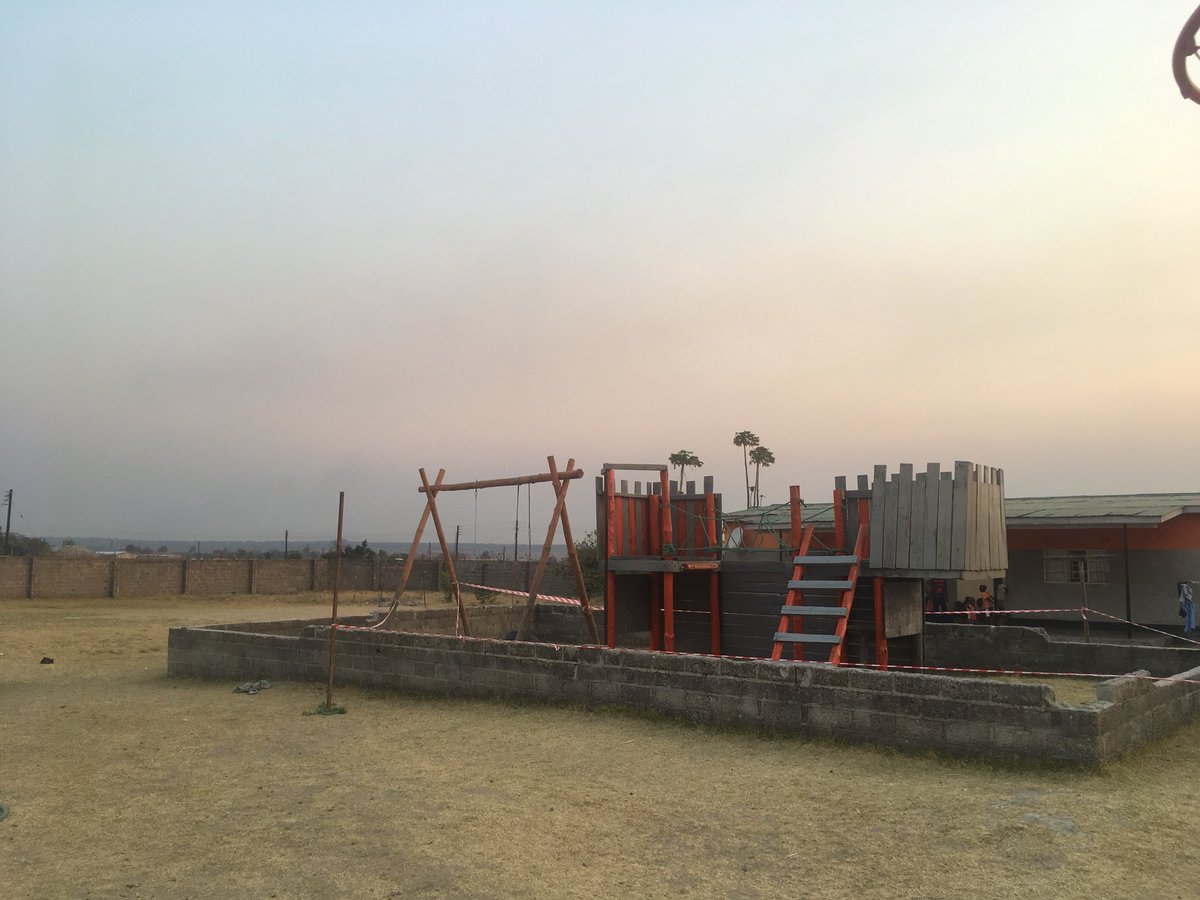 mldavies04's tweet photo. From sunrise to sunset, the @SUEngineering team have been working hard brick laying and refreshing the playground at Mutende #SUinZambia https://t.co/RTDx45COVo