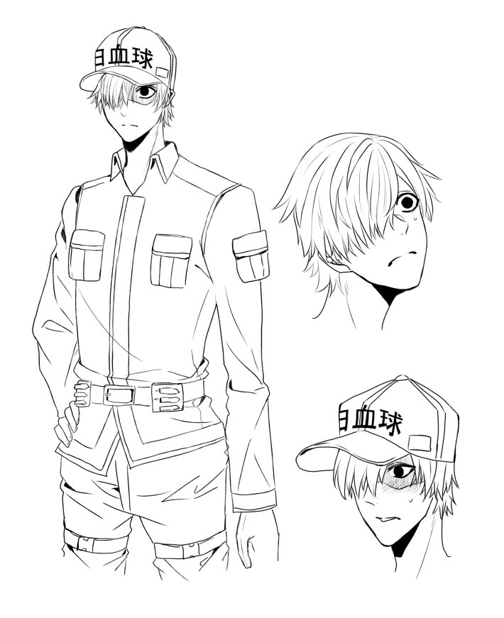 はたらく細胞にはまって白血球さん落書き 白血球さんかっこいいし可愛いしで最高です リオのイラスト