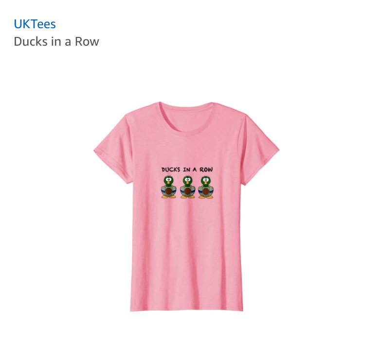 New ladies Ducks in a row t-shirt order one now #Amazon #Ducksinarow #gift⁠ ⁠ #USA #rt amazon.com/UKTees-Ducks-i…