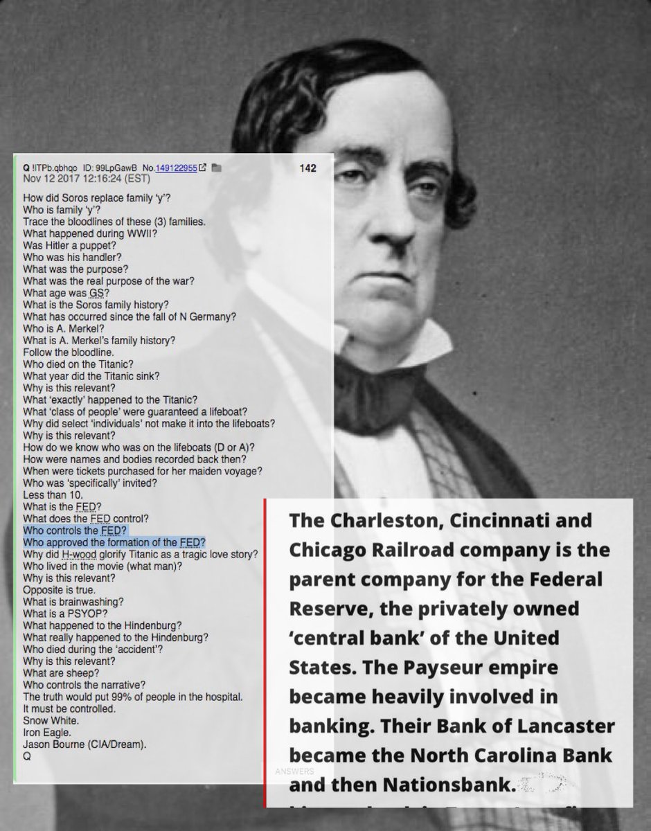 Q142 "Who controls the FED? "Who approved the formation of the FED?" #Payseur Companies are the parent of the FED Reserve. The Pujo Committee investigated [P} ties to banks overstepping their powers. There was a House Investigation in 1918 regarding this: https://kmaclub.files.wordpress.com/2011/08/montru_report-page-99-frisco.pdf