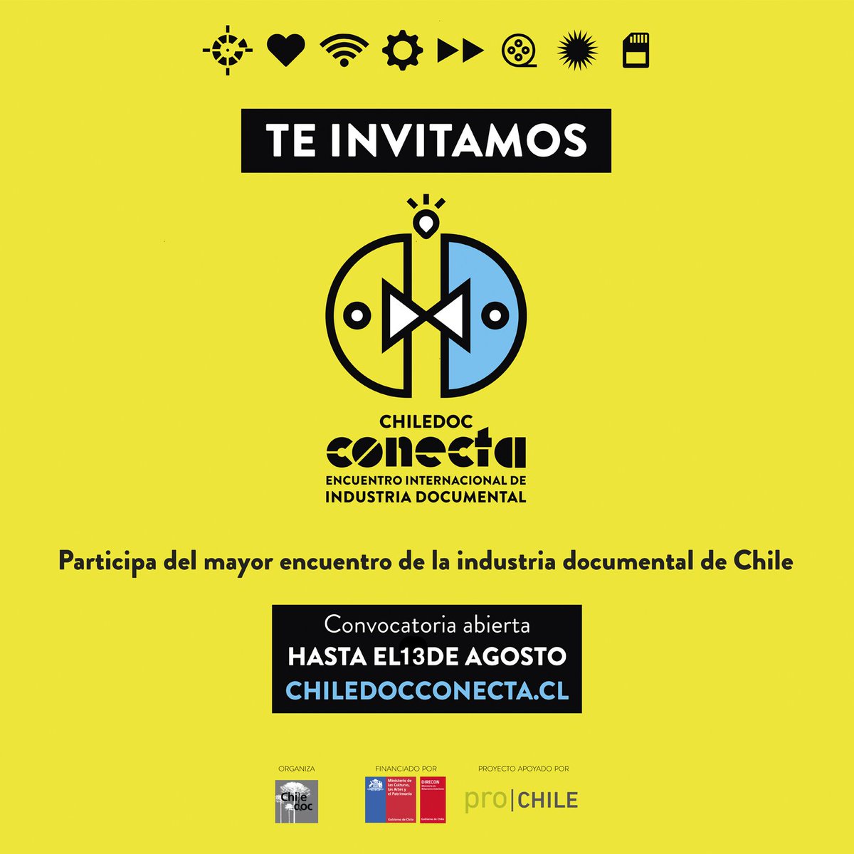 CCDocumental's tweet photo. Se acaba el tiempo!! POSTULACIÓN a #ChiledocConecta Cierra el lunes 13 de AGOSTO😱😱Inscribe tu proyecto en https://t.co/NnAeELwyXz https://t.co/O1D2ClacDF