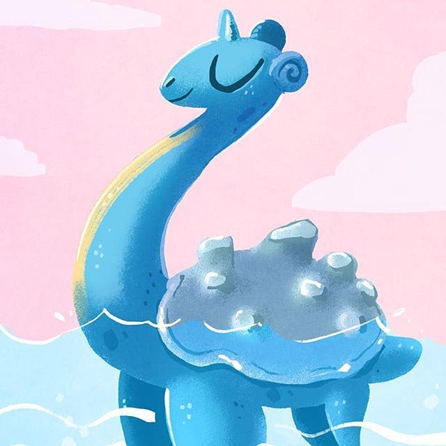 Pap3rDragon's tweet photo. Pokemon from a few month ago. #lapras #locklass #pokemonart #picoftheday #kidlitillustration https://t.co/nu7gNSEoXe https://t.co/iw3BrhI8Xx