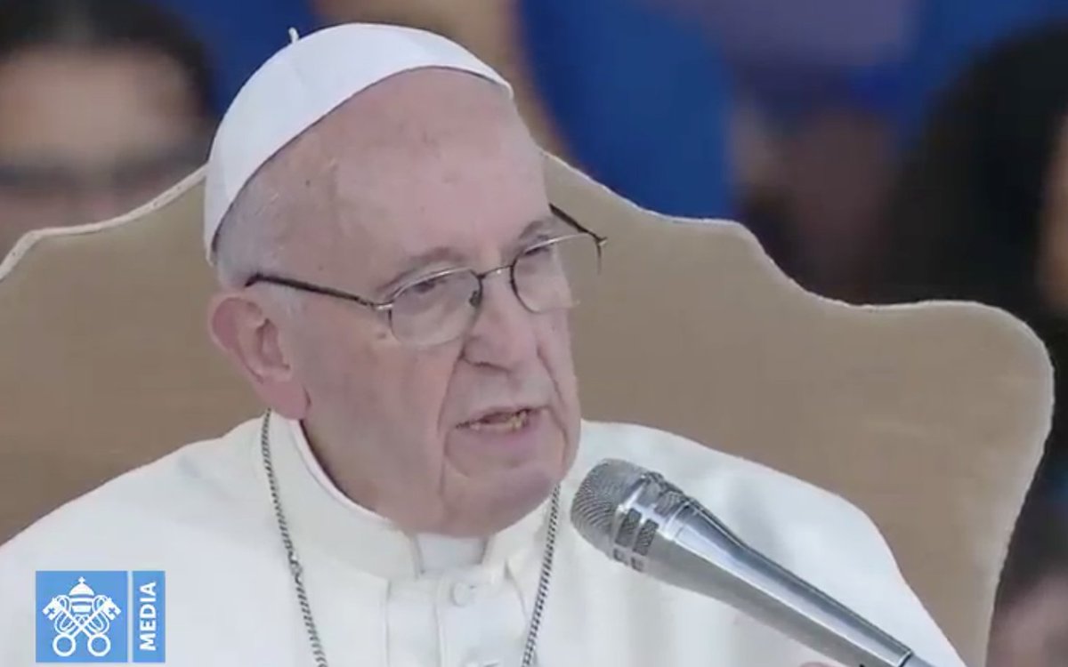 #Papa Francesco: ai giovani, i sogni della tranquillità addormentano i giovani e fanno di un giovane coraggioso un “giovane da divano”. Giovani che vanno in pensione a 22 anni #PerMilleStrade #SiamoQui #VadoAlMassimo #CircoMassimo