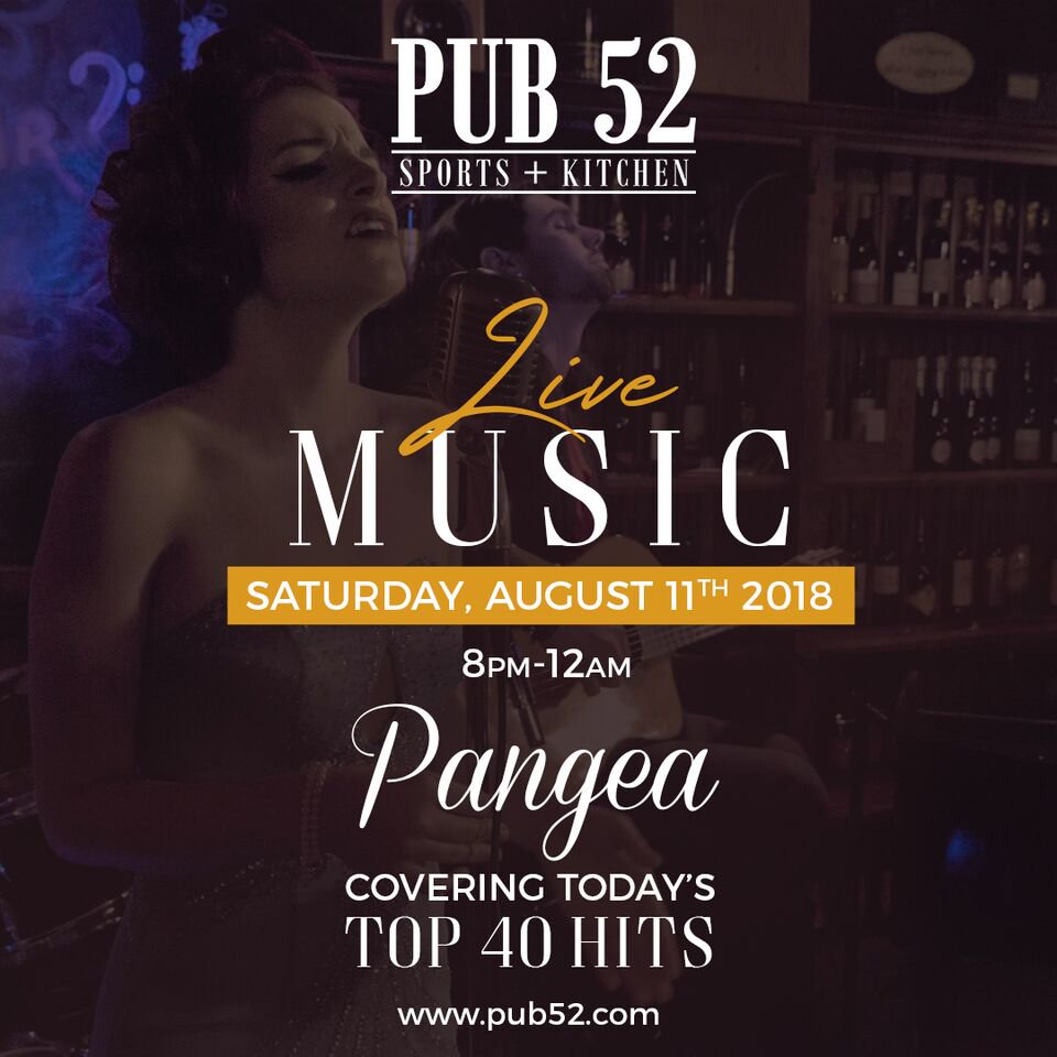 PUB52MIAMI's tweet photo. Live Music by Pangea tonight at 8pm covering today's Top 40 Hits accompanied by your favorite local brews. https://t.co/jYVsx9fSUd