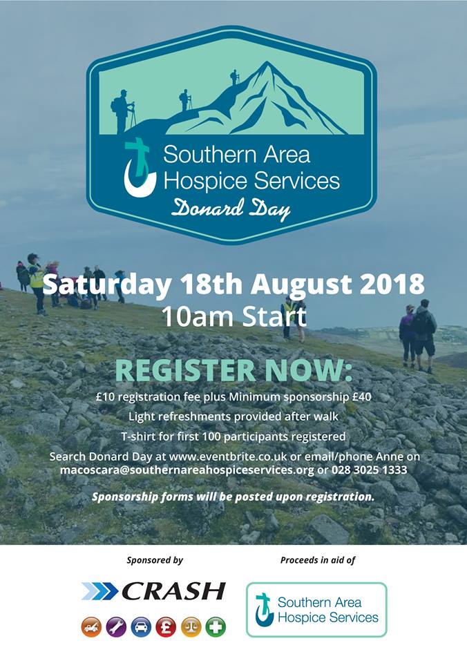 ONE WEEK UNTIL DONARD DAY <a href="/hospiceSAHS/">Evora Hospice (Formerly Southern Area Hospice)</a>  Online registration closes at midnight on Thursday 16th August eventbrite.co.uk/e/donard-day-r…