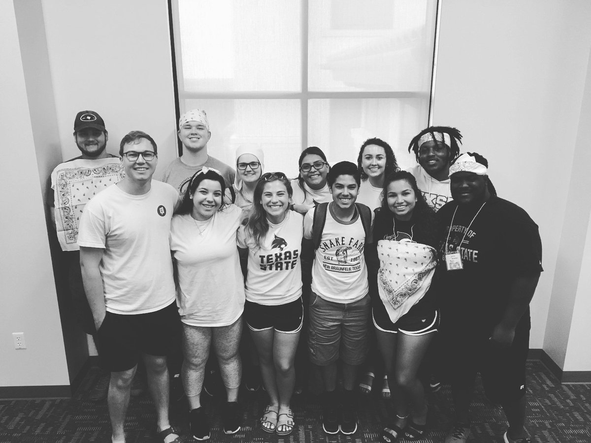 blancotxst's tweet photo. Representing BLANCO the right way! #txstra #blancobadgers #TXST22 https://t.co/Dl7B3uMbvw
