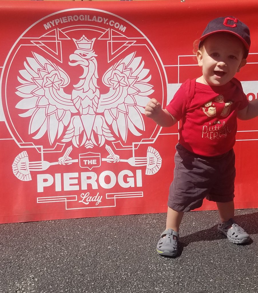 Kyle_D_Miller's tweet photo. Great morning at @ClevelandFlea where EDM was wearing his @LilBurritos pierogi shirt and later ate @thepierogilady pierogis. #ClevelandFlea #ThisIsCLE #PierogiBaby https://t.co/YcdNiTSZSa