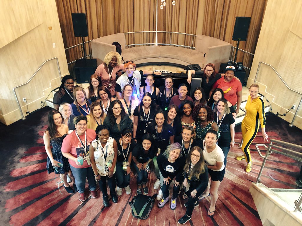 The <a href="/wisporg/">Women In Security and Privacy (WISP)</a> #wispdefcon ladies are here! #wispdefconsquad rolling deep at <a href="/defcon/">DEF CON</a>! Thank you donors for making this possible and thank you <a href="/deanpierce/">Dean Pierce 🐘🌿⛩️🟦</a> for donating your space for this meet up!