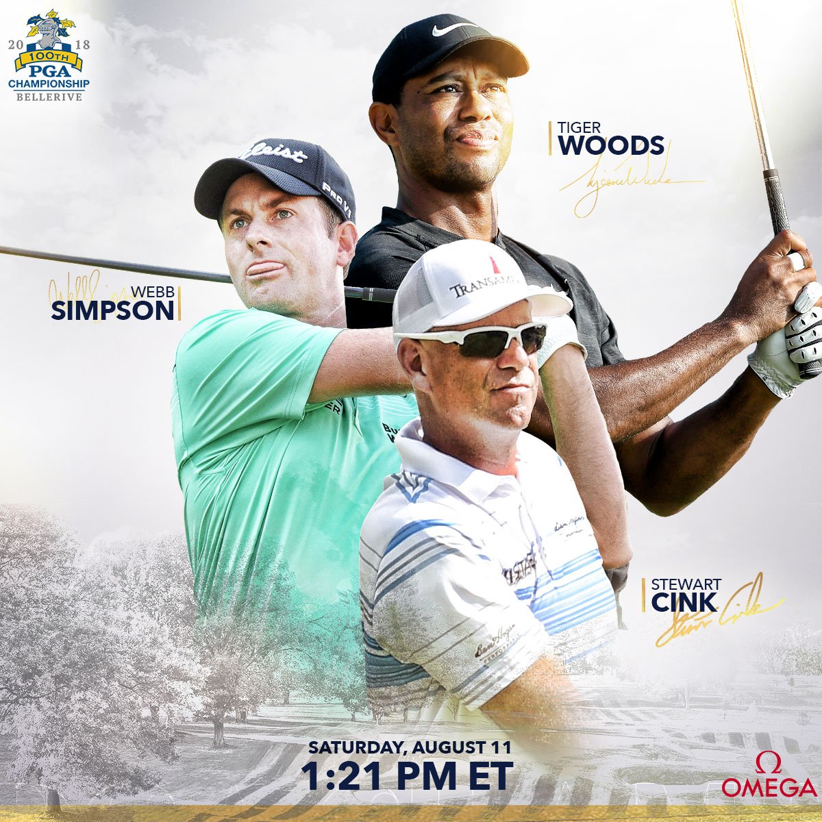 Tiger Woods, Stewart Cink and Webb Simpson have started their Third Round live on TNT.

Stream Live: bit.ly/2KClQEZ