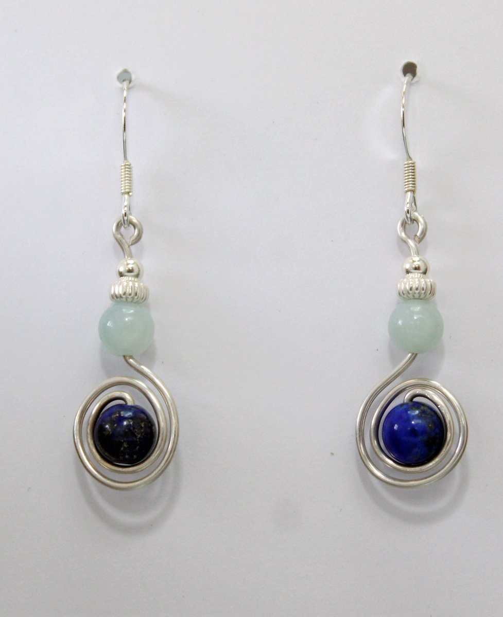 JewelleryIo's tweet photo. #beadsearrings #Lapislazuli  and #amazonite #gemstoneearrings #sterlingsilverearrings #iohandcraftedjewellery #handmadejewellery #Liverpooljewellery #giftideas #giftforher #girlfriendgift #bespokejewellery https://t.co/ID7R63m08G