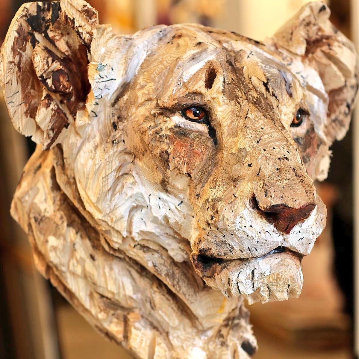 Burak CALISKAN on Twitter: "Realistic Wooden Animals sculpted with a