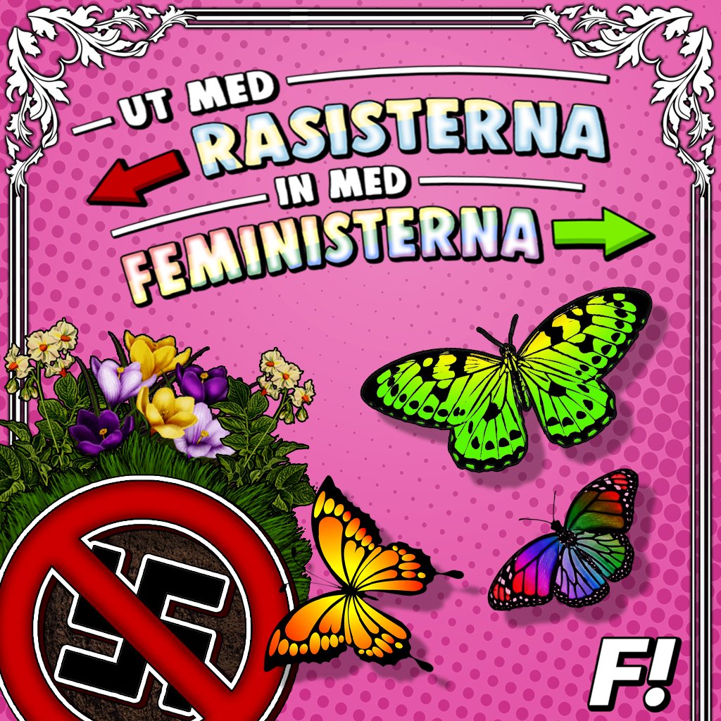 fiuppsala's tweet photo. Rasisterna har tagit plats på våra gator, i våra parlament och vår vardag. Överallt där nationalism och främlingsfientlighet får ta plats trycks vi andra tillbaka.

Nationalismen och rasismen kan bara bekämpas med sin rena motpol - en organiserad antirasistisk feminism! https://t.co/ErKdYl4ROV
