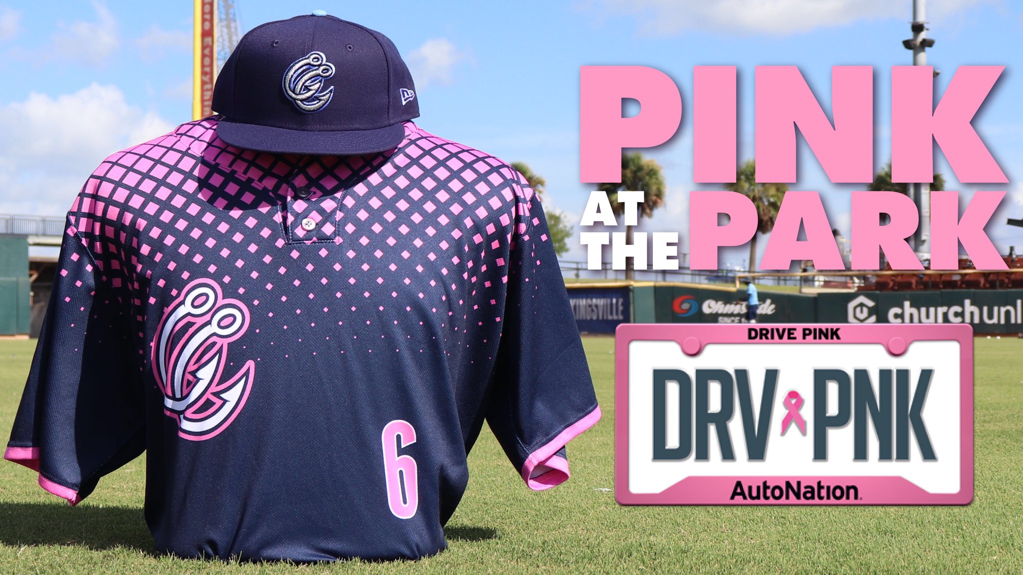 Corpus Christi Hooks on X: Tonight is our Pink in the Park celebration.  The Hooks will be wearing these special pink jerseys. Game worn jerseys are  being auctioned with proceeds going to