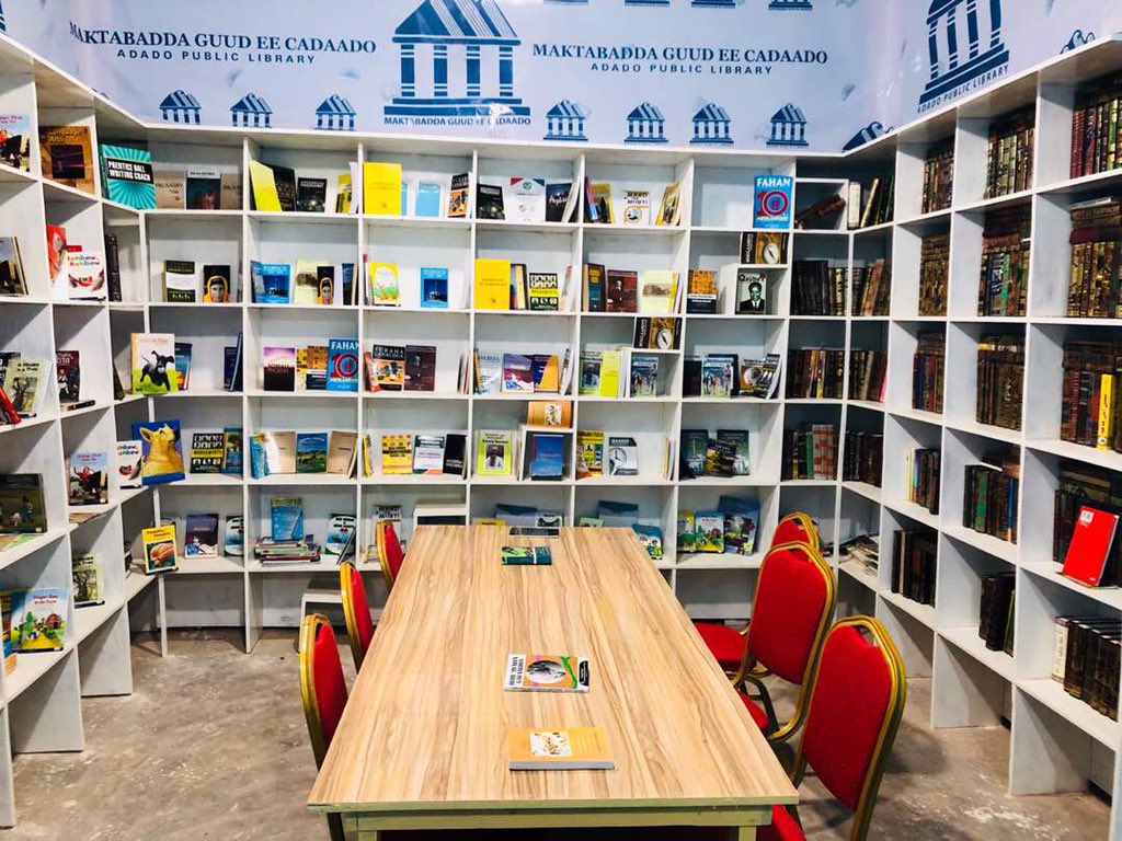 moirbad's tweet photo. I'm delighted to attend for the official opening of #MaktabaddaCadaado The spirit of reading and creative writing is reviving in Somalia. Kudos to the constituents office of @SenatorAbshir which has founded for the initiative along with other community projects. #AdadoIsReading https://t.co/jlupRGIQt0