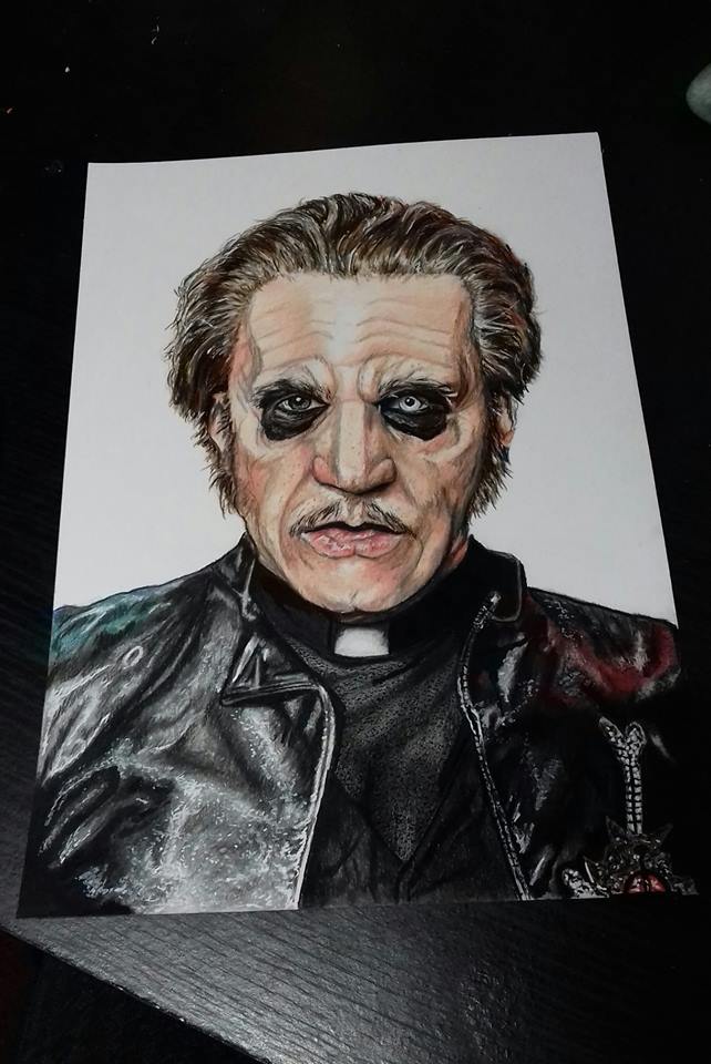 JMPFineArt's tweet photo. [MESSAGE FROM THE CLERGY]
I wish to inform you that I have completed my portrait of Cardinal Copia! Original is sold but selling limited edition prints! 😈👻
@childrenofghost @thebandGHOST @LegionOfGhost https://t.co/xYqJLAB00o