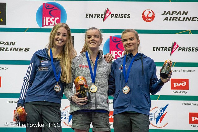 worldclimbing's tweet photo. Second-year Juniors Meichi Narasaki + Hannah Slaney rose to the top of the 1st Bouldering podium in Moscow at their last #IFSCywch. Congrats Day 3 medalists!
News https://t.co/dPbhxMAdSm
Replay https://t.co/l8d9ljYvUE
Highlights https://t.co/SlPmn0qkjZ https://t.co/AYKC3L3O2o