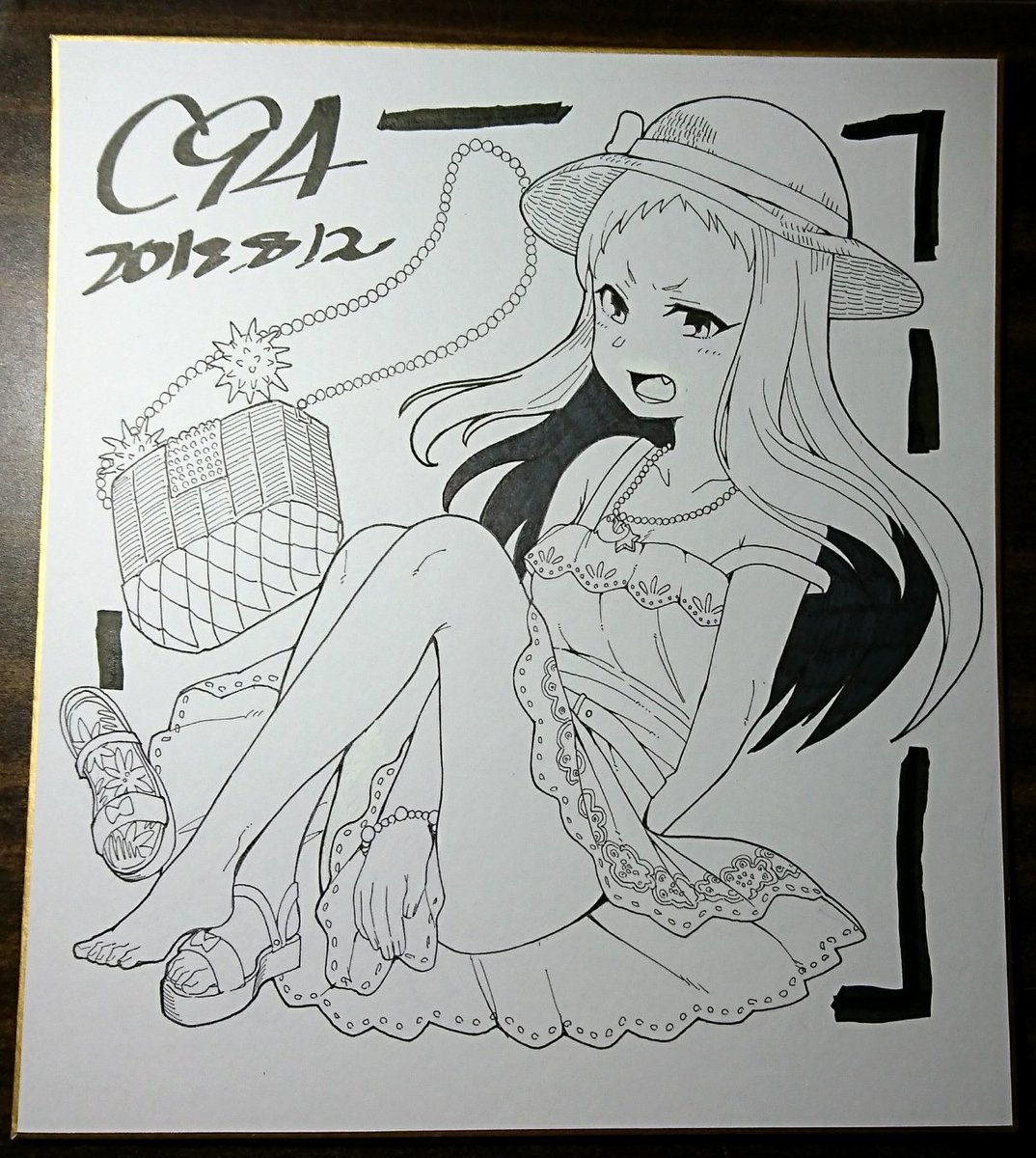 色紙出来やした・・・!今回麗奈の新刊ないけど、どうしても描きたかったんや!いつも通り14時以降スペースに来て下さった方にお渡しします。複数人いたらジャンケンでお願いシャス! 