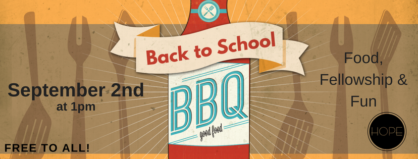 HopeCCSeattle's tweet photo. Save the date for our Back to School BBQ! It will be held on Sunday, September 2nd (after 2nd service) and we can hardly wait! There will be delicious meat and fantastic sides! Join with us as we celebrate the end of summer and return to school. https://t.co/oVcomfb93K