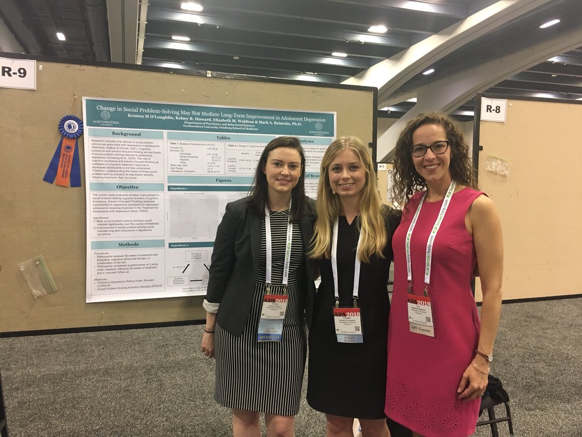 SCCAP53's tweet image. Our best overall graduate student poster goes to first-author Kristen O’Loughlin from Northwestern Feinberg! Thanks for representing #SCCAP and congrats, Kristen! #studentpride #SCCAPatAPA #APA2018