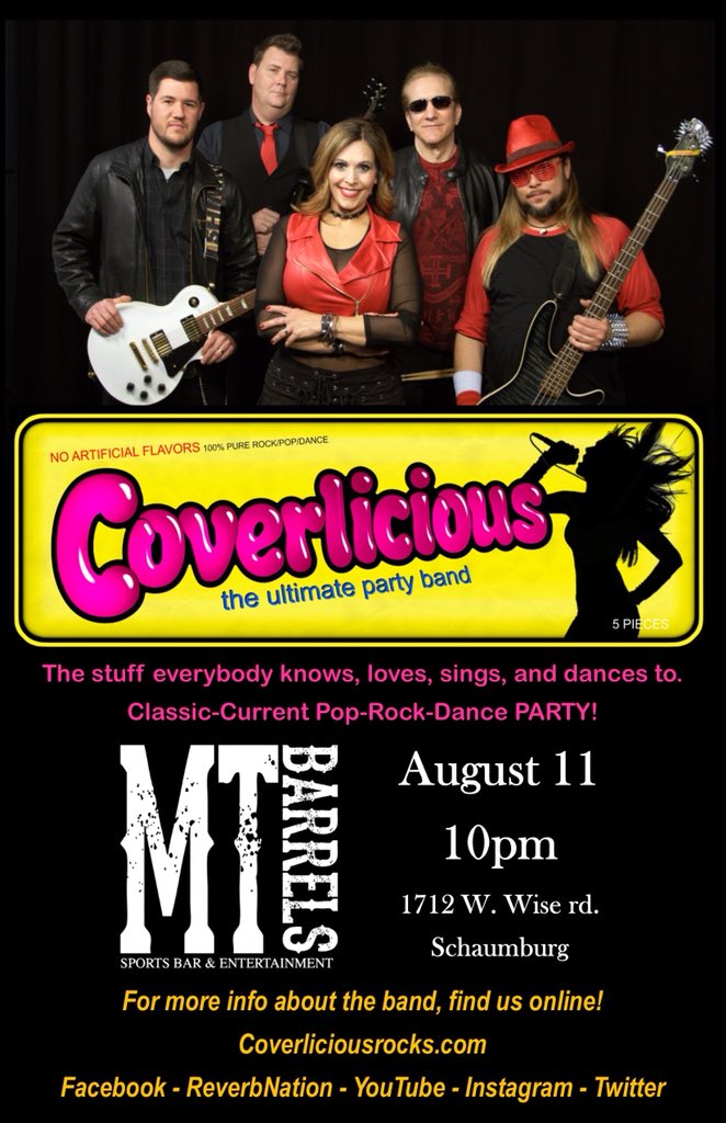 Tonight, we’re at MT Barrels in Schaumburg! We love playing there!