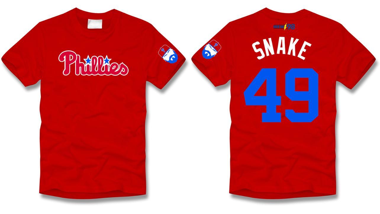 Philadelphia Phillies on X: In one week at Citizens Bank Park, fans 14 and  under receive a @IBEW98 Jake Arrieta Nickname T-Shirt! 🐍🐍🐍🐍🐍🐍 Visit   to get your seats.  / X